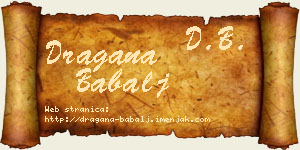 Dragana Babalj vizit kartica
